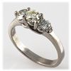Image 2 : Genuine 1.25 ctw Diamond Three Stone Ring 14KT White Go