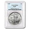 Image 1 : 1987 1 oz Silver American Eagle MS-69 PCGS