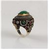 Image 1 : Natural Stone Cocktail Victorian Design Ring