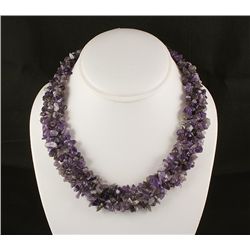 Woven Multi-Strand Natural Chip Beads Necklace