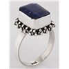 Image 1 : SAPPHIRE CORRUNDUM 29.34CTW ANTIQUE LOOKS .925 RING