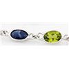Image 2 : 10.12CT Multi Precious Gemstone Silver Bezel Bracelet 2