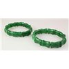 Image 1 : Natural Green Jade 241.20ctw Stretch Bracelet Lot of 2