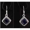 Image 1 : SAPPHIRE CORRUNDUM 29.06CTW SILVER HOOK EARRING