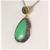 Image 2 : Chrysoprase Natural Stone Victorian Design Pendant