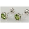 Image 2 : Peridot Gemstone 1.10ctw Silver Stud Earring 0.58g