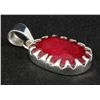 Image 2 : RUBY CORRUNDUM 21.78CTW SILVER PENDANT