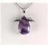 Image 2 : Natural Stone Amethyst Pear Pendant