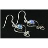 Image 2 : Cabochon Tanzanite 17.53ctw Dangling Hook .925 Earring