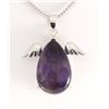 Image 2 : Natural Stone Amethyst Pear Pendant