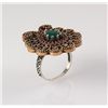 Image 1 : Natural Stone Cocktail Victorian Design Ring