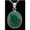 EMERALD BERYL 54.67CTW STERLING SILVER PENDANT