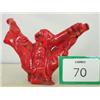 Image 1 : Oriental red coral carving, 5x6"…