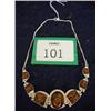 Image 1 : Amber necklace with silver chain…