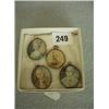 Image 1 : Three Georgian hand painted portraits set in gold pendants, 1.5" diameter plus late Victorian pho…