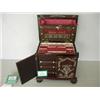 Image 1 : Superb 19th century rosewood workbox inlaid with mother of pearl, sarcophagus shaped…