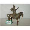 Image 1 : Antique bronze oriental figure of Mandarin warrior on horseback, 10" high…