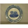 Image 1 : Antique Delft dish with oriental scene, approximately 15" diameter, possibly Liverpool…