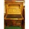 Image 1 : Charles X burr walnut secretaire a abattant with fitted maple and rosewood interior, secret compa…