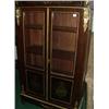 Image 1 : Late 19th century mahogany two door bookcase with boulle panels and ormolu mounts, 35x60"…