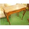 Image 1 : 19th century fruitwood fold over tea table, serpentine fronted with shaped apron on cabriole legs…