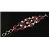 Image 1 : RUBY CORRUNDUM 58.99GRAMS FASHION SILVER BRACELET