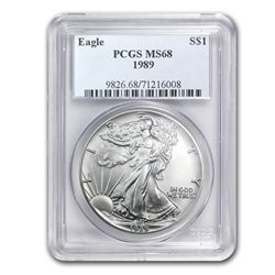 1989 Silver Eagles Gem Uncirculated PCGS (WTC)