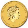 Image 1 : 2012 1/20 oz Green Colored Gold Lunar Year of the Drago