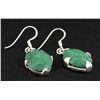 Image 2 : EMERALD BERYL 29.13CTW SILVER HOOK EARRING