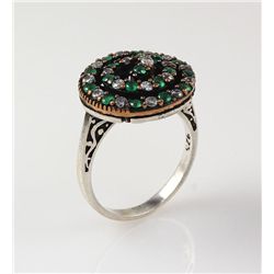 Natural Stone Statement Victorian Design Ring