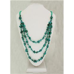 Gushing Sky Blue Turquoise 557.50ctw Beads Necklace