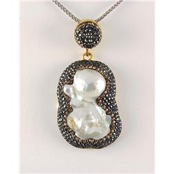 Victorian Vintage Mother of Pearl Pendant