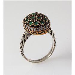 Natural Stone Statement Victorian Design Ring