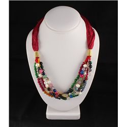Various Semi Precious Gemstone Handmade Crafts Necklace