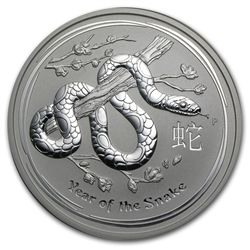 2013 5 oz Silver Australian Lunar Year of the Snake (SI