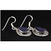 Image 2 : SAPPHIRE CORRUNDUM 26.92CTW SILVER HOOK EARRING
