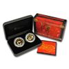 Image 1 : 2013 1 oz Silver Australian Lunar Good Fortune 2-Coin S