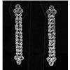 Image 2 : 3.91g New 2Rows Diamond Cut Gold Plated Silver Earring