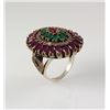 Image 1 : Natural Stone Cocktail Victorian Design Ring