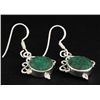 Image 2 : EMERALD BERYL 22.80CTW SILVER HOOK EARRING