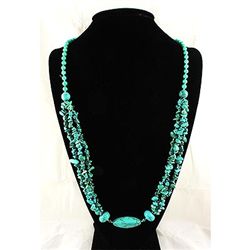 Gushing Sky Blue Turquoise 417.25ctw Beads Necklace