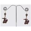 Image 1 : Natural Stone Antique Design Dangle Earring