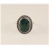 Image 2 : EMERALD BERYL 27.12CTW ANTIQUE LOOKS SILVER RING