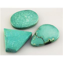 Natural Turquoise 186.08ctw Loose Gemstone 3pc Big Size