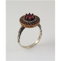 Natural Stone Statement Victorian Design Ring