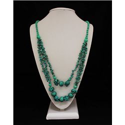Gushing Sky Blue Turquoise 578.95ctw Beads Necklace