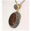 Image 1 : Geode Druzy Natural Stone Pendant Victorian Design