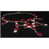 Image 2 : RUBY CORRUNDUM 119.20GRAMS SILVER STATEMENT NECKLACE