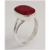 Image 1 : RUBY CORRUNDUM 22.73CTW BEZEL DESIGN SILVER RING