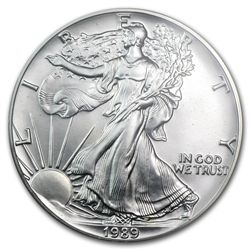 1989 1 oz Silver American Eagle MS-69 PCGS